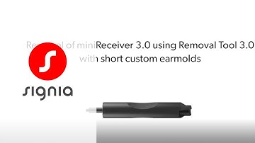 Removal of Signia miniReceiver 3.0 using Removal Tool 3.0 with short custom earmolds