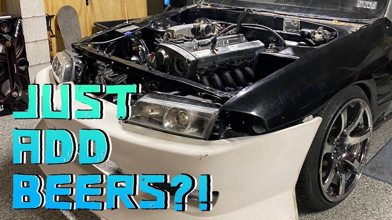 INSTALLING THE RB25! (THE HARD WAY) - YouTube