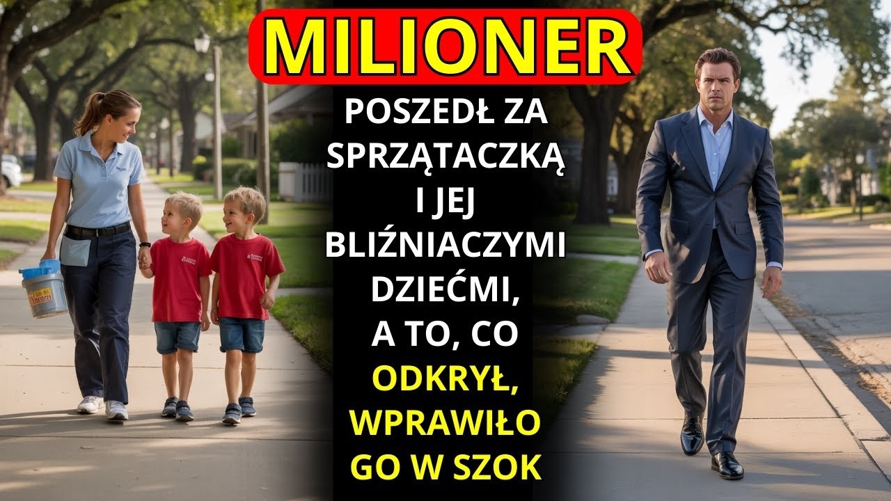 MILIONER POSZEDŁ ZA SPRZĄTACZKĄ I JEJ BLIŹNIACZYMI DZIEĆMI, A TO, CO ODKRYŁ, WPRAWIŁO GO W SZOK