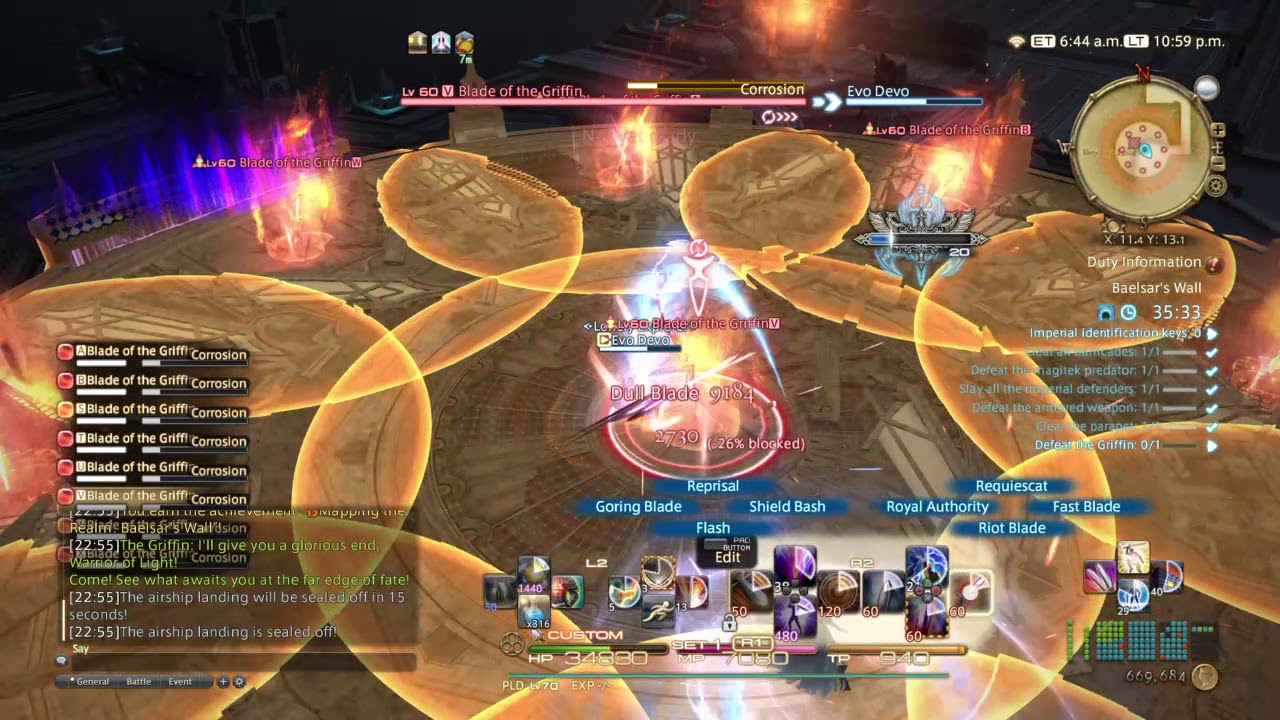 FFXIV Baelsar‘s Wall (The Griffin) Solo YouTube