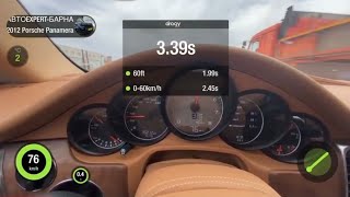 Разгон Porsche Panamera 4.8 PDK 4S, 2012 год, 4.8 литра, 7РКПП, 400 л.с., 0 - 100 км/ч, 402 метра.