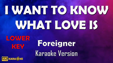 Thumbnail of I WANT TO KNOW WHAT LOVE IS (Lower Key) - Foreigner (Best Karaoke Version) | 4K - Ultra HD