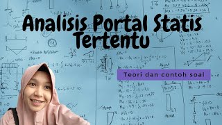 ANALISIS PORTAL SEDERHANA. REAKSI PERLETAKAN DAN GAYA DALAM PADA PORTAL STATIS TERTENTU