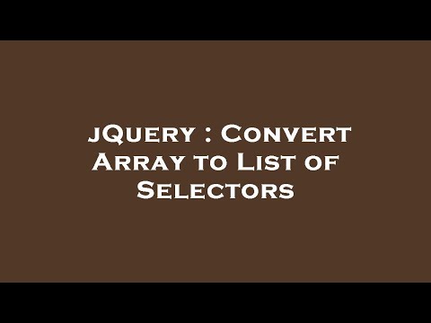 jQuery : Convert