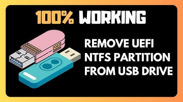 How To EASILY REMOVE UEFI NTFS Partition From USB Drive In Windows 11