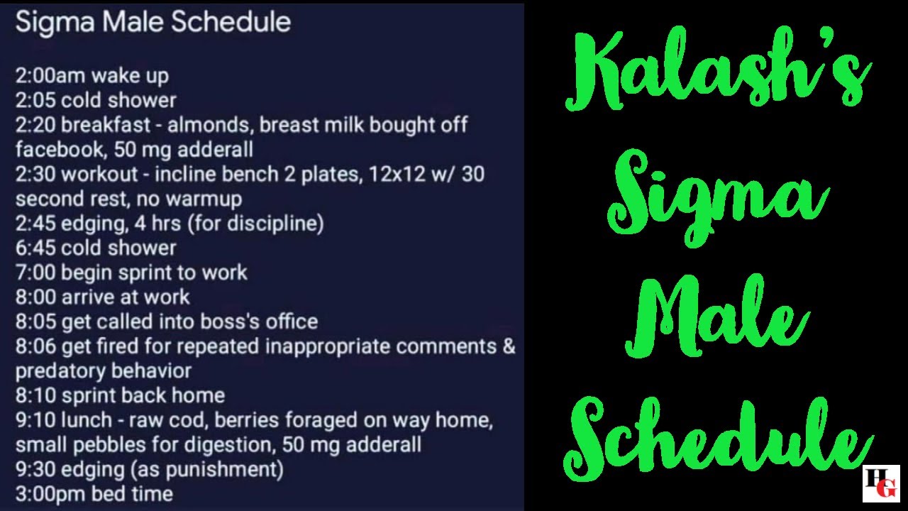Sigma Male Schedule Meme