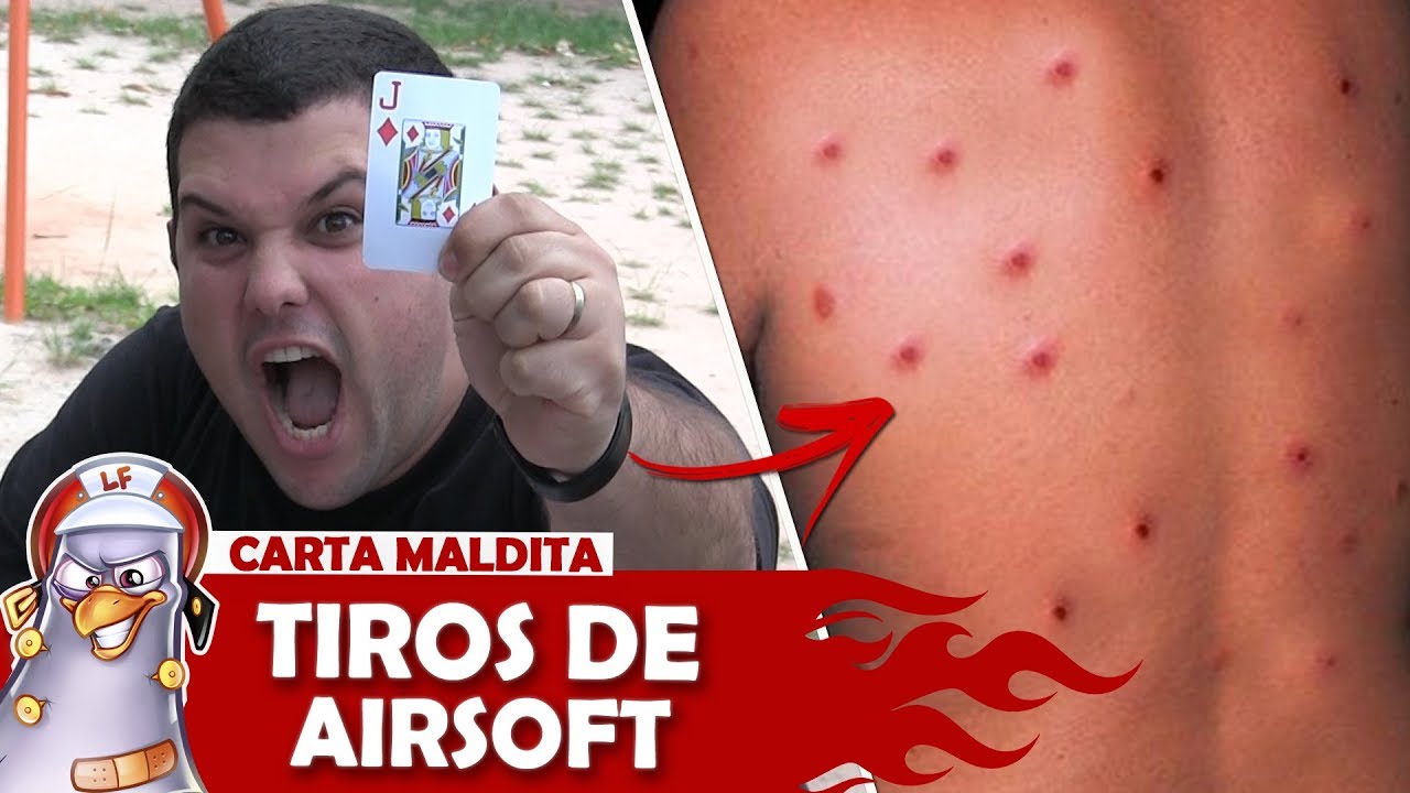 LEVANDO BALAS DE AIRSOFT NO CORPO INTEIRO  CARTA MALDITA 