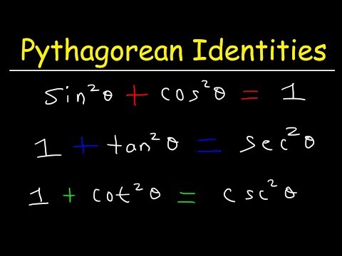 पायथागॉरियन पहचान - उदाहरण और अभ्यास समस्याएं, त्रिकोणमिति