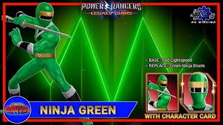 Kakuranger Ninja Green mod Gameplay with Character Card | Power Rangers Legacy Wars