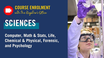 Course Enrolment Webinar: Sciences