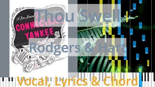🎹Thou Swell, Chord &amp; Lyrics, Rodgers &amp; Hart, Synthesia Piano