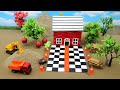 Realistic Mini Construction House | Black &amp; White Floor Tiles | Cement Mixer &amp; Tools