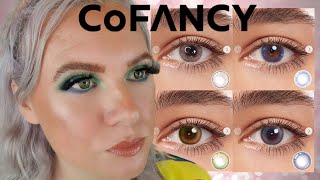 Testing COFANCY Coloured Contact Lenses On Blue Eyes | Clare Walch screenshot 4