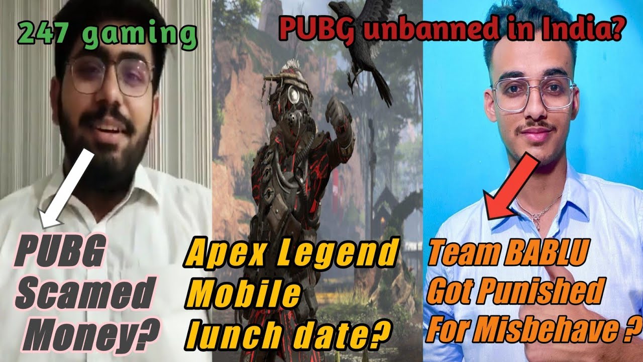 NODWIN and PUBG scamed Pakistan? Apex legends mobile release date confirm?| IS Team BABLU punished ?