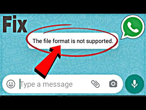 How to fix this file format is not supported whatsapp problem solved | file format is not supported