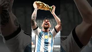 Messi Festejo Con Una Copa Del Mundo Falsa