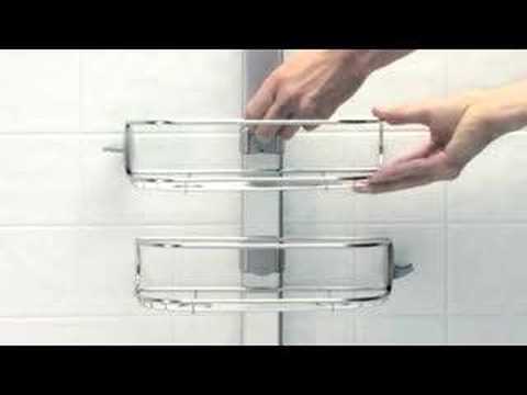 simplehuman Adjustable Shower Caddy Plus Stainless Steel and Anodized Aluminum