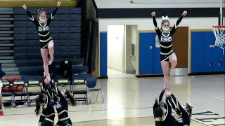 East Haven Yellowjacket Cheer Team Performs at Boys Basketball Game - January 21, 2022