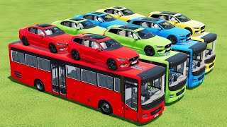 DACIA, VOLSKWAGEN, FORD, BMW COLOR POLICE CARS TRANSPORTING WITH TRUCKS ! FS22