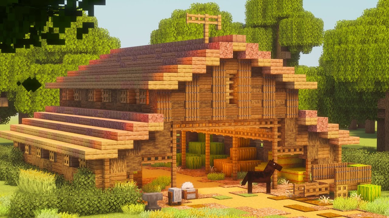 How to Build an Animal Barn | Minecraft Tutorial - YouTube