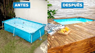 ignorancia Cuando cosecha Cómo hacer un deck de madera para piscina - YouTube