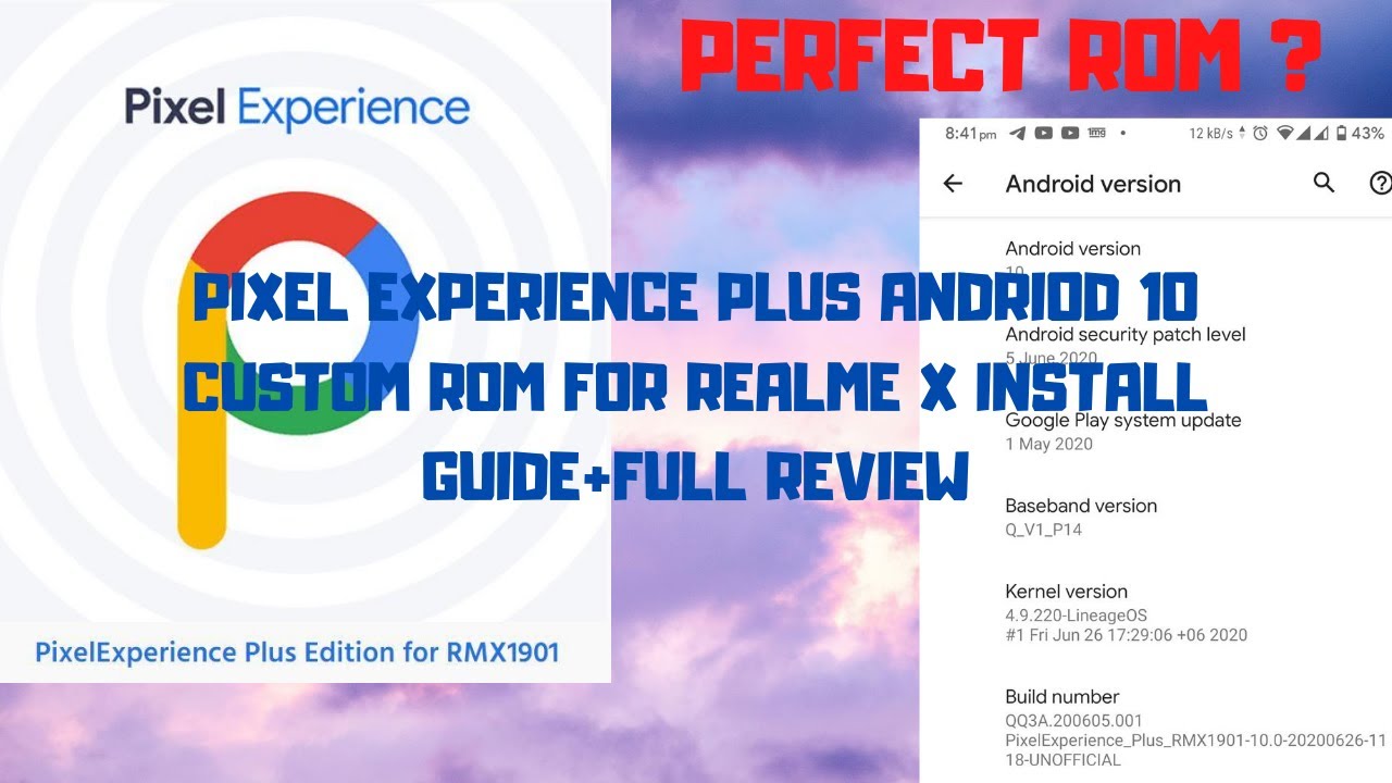 #PIXEL EXPERIENCE PLUS ANDROID 10 CUSTOM ROM FOR REALME X INSTALL GUIDE ...
