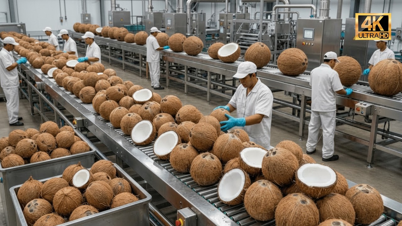 Inside a Coconut Milk Factory – How Millions of Coconuts Are Processed ...