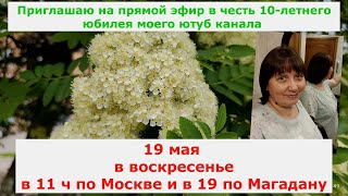 Приглашаю на прямой эфир в честь 10-летия моего основного ютуба Анжелина Калейдоскоп Жизни 19 мая