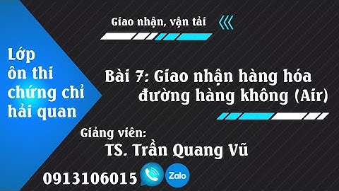 Giao nhận vận tải hàng hóa bằng đường hàng không