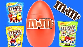 Giant Surprise Eggs  M&M's Family Pack New Flavours - Play Doh Candy