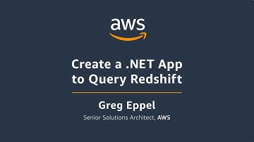 Create a .Net app to query Amazon Redshift