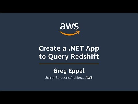 Create a .Net app to query Amazon Redshift