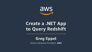 Create a .Net app to query Amazon Redshift