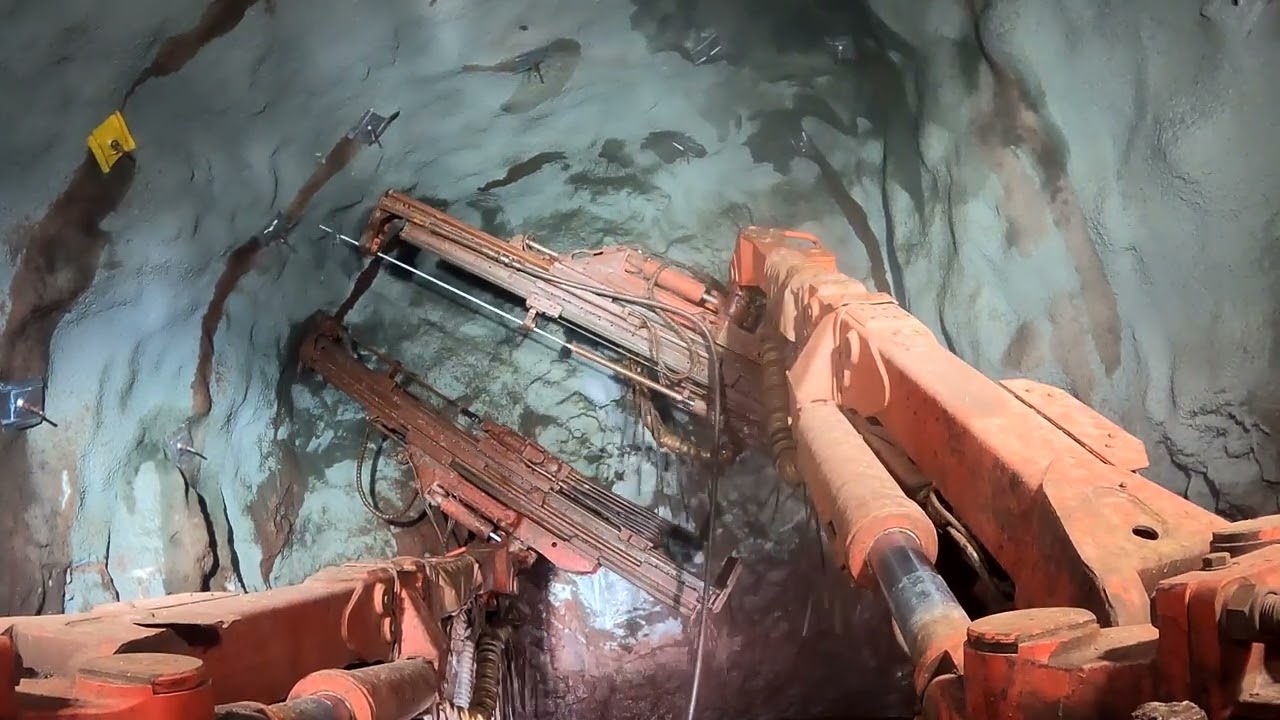 Jumbo Resin Bolting. 23 resin bolts installed in  33 Minutes