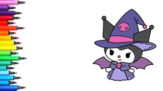 How to Draw Halloween Kuromi Easy Drawing Coloring Painting for Kids Toddlers - Child Art