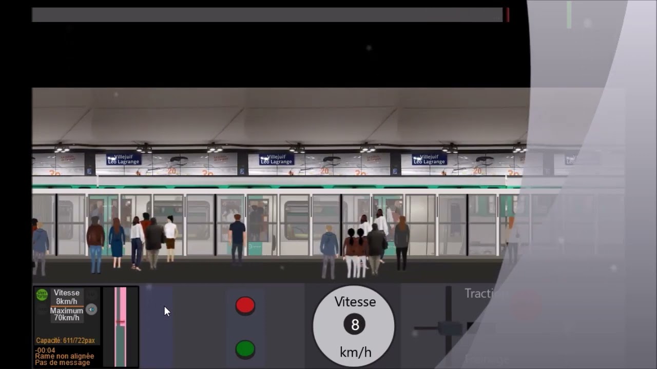 Paris Metro Driver avec la ligne 7 et avec le MF01 stif