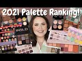 RANKING ALL THE EYESHADOW PALETTES I TRIED IN 2021 | from my least favorite to the best!