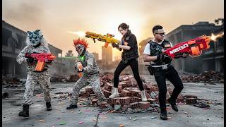 LTT Films : Hero Silver Flash Leads Elite Squad Against Phantom Legion Nerf Guns Crime