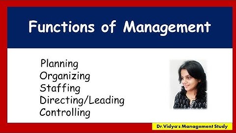 Functions of Management l Planning Organising Staffing Directing Controlling