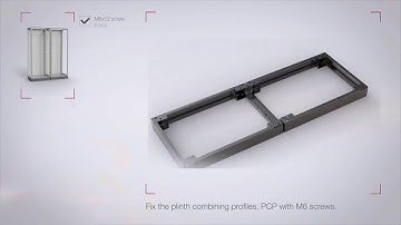 Plinth combining profiles, PCP - for bayed enclosures