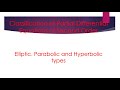 Classification of PDE- Hyperbolic Parabolic, Elliptic