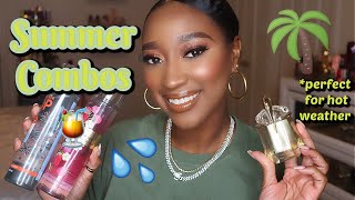 Fun Combos for Summer Using New Scents from Bath and Body Works| Hot Weather Approved 🔥😎🏝👍🏾