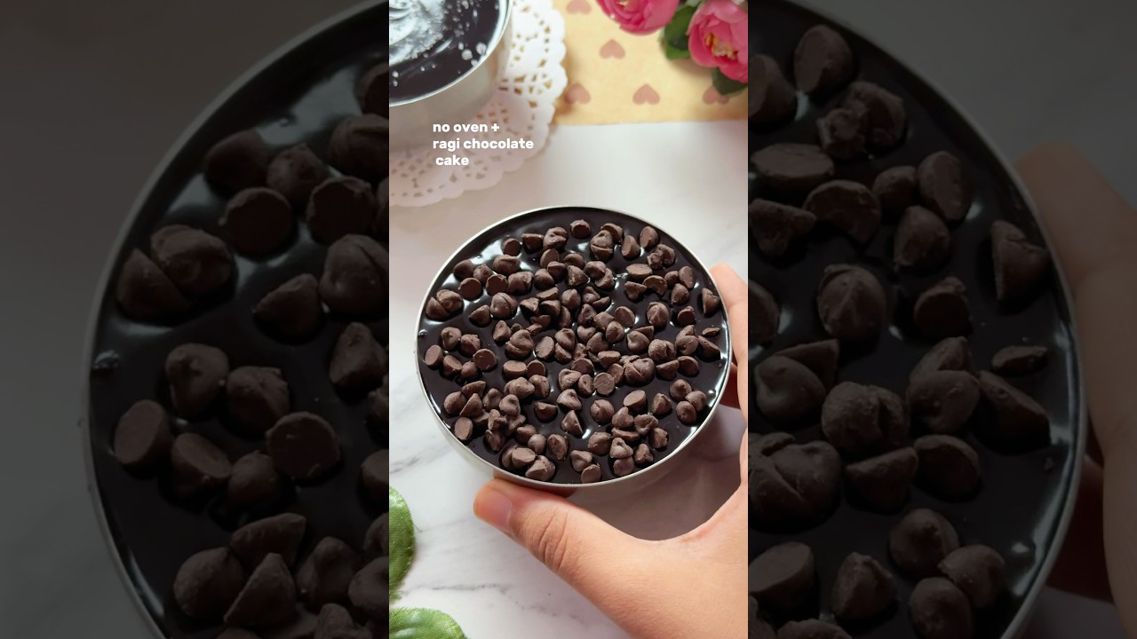 #nooven - Ragi and whole wheat chocolate cake🧸(recipe in the description box)