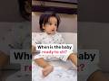 When is the baby ready to sit #momlife #parenting #pregnancy #childgrowth #society #babygrowth #baby