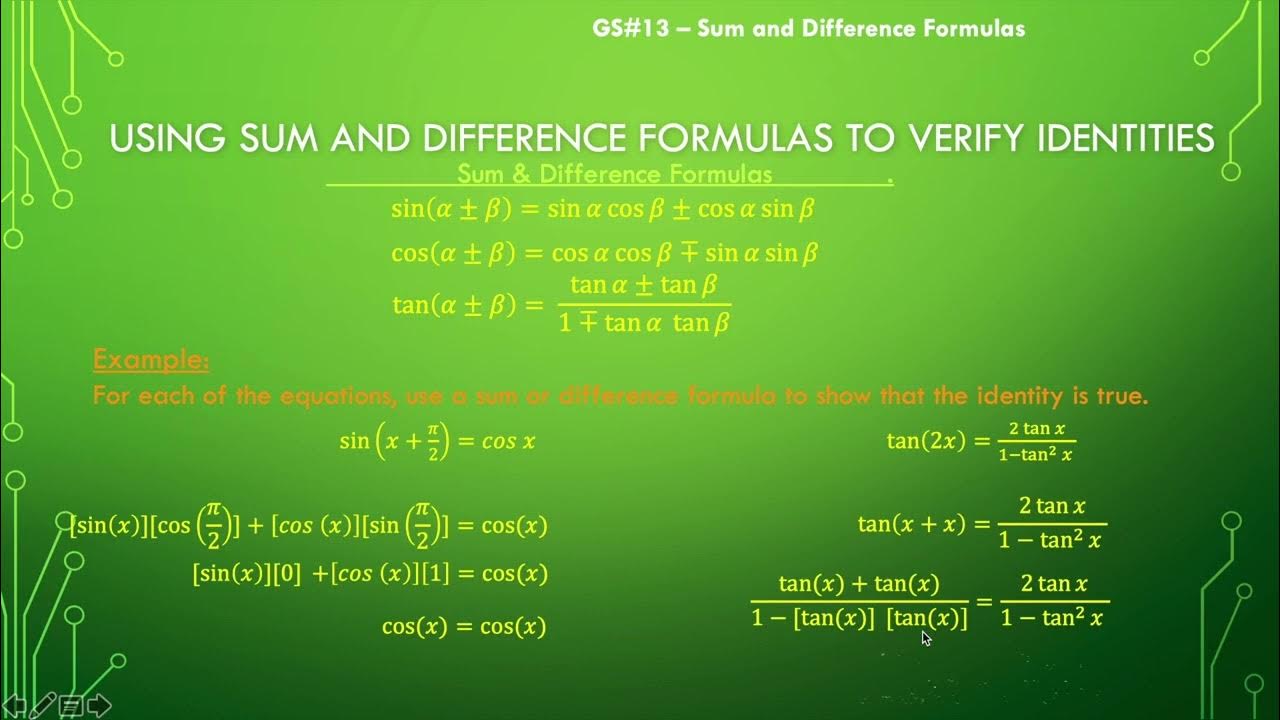 Sum And Difference Identities Part 3 Of 4 YouTube sum-and-difference-identities-part-3-of-4-youtube