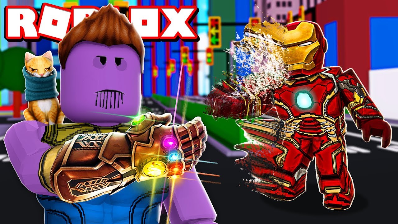 Conseguimos Los Poderes De Thanos En Roblox Youtube - thanos de infinity war llega a roblox y lo destroza todo