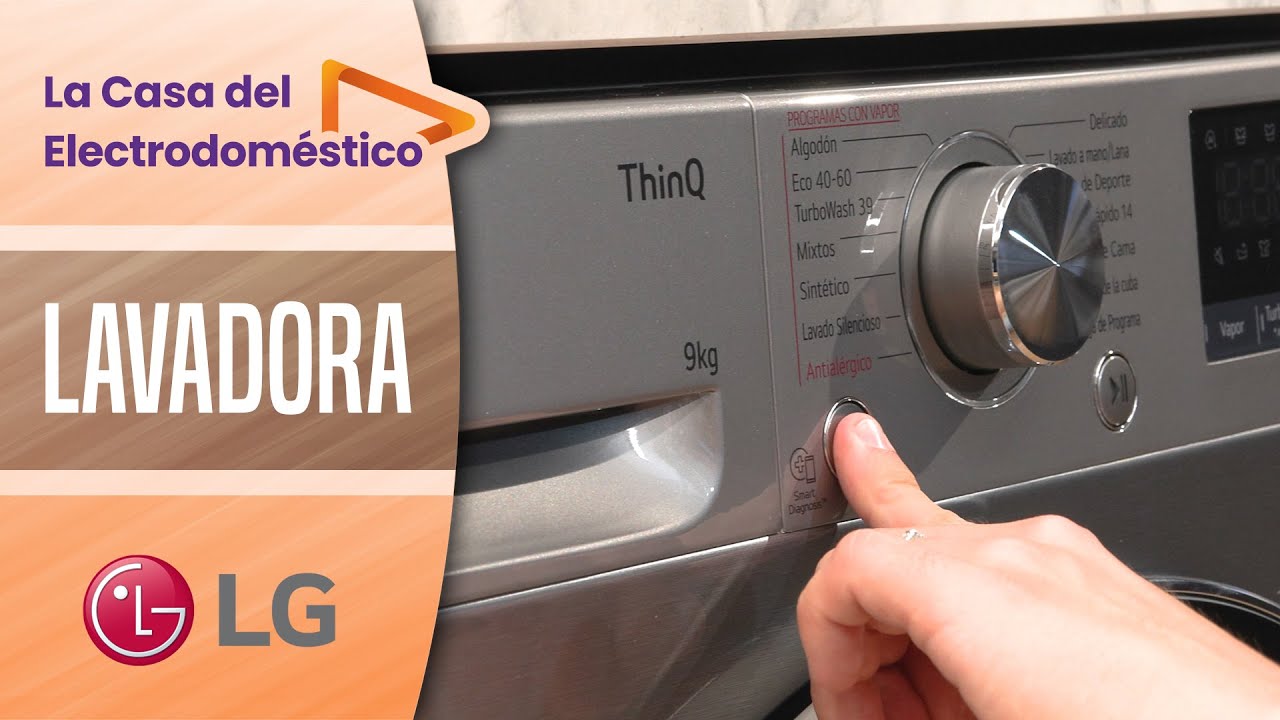 💧 LG LAVADORA F4WV7009S2S - Color inox, 9 kg, 1400 rpm, Clase A.