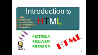 Lists in HTML Unordered Lists, Ordered Lists and Nested Lists