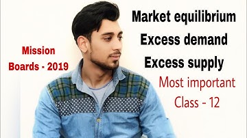 Market equilibrium | excess demand | excess supply - class 11 | class 12 | economics