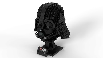 Lego 75304 Darth Vader Helmet Speed Build Studio Bricklink LDD by PLegoBB